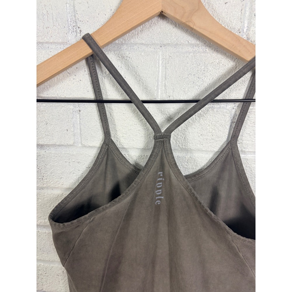 Ripple Organic Cotton Short Yoga Jumpsuit Womens S Gray Athleisure Sleeveless - Picture 6 of 11